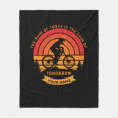 名前の変更すべての文字マウンテンバイクの痛み今日 フリースブランケット (正面)