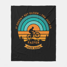 名前の変更すべての文字マウンテンバイクは簡単ではない フリースブランケット