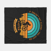 名前の変更すべての文字マウンテンバイクは簡単ではない フリースブランケット (正面(横))