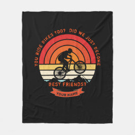 名前の変更すべての文字マウンテンバイクフレンド最高のの変更 フリースブランケット