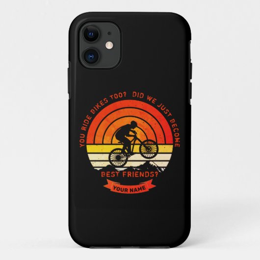 名前の変更すべての文字マウンテンバイクフレンド最高のの変更 Case-Mate iPhoneケース (裏面)