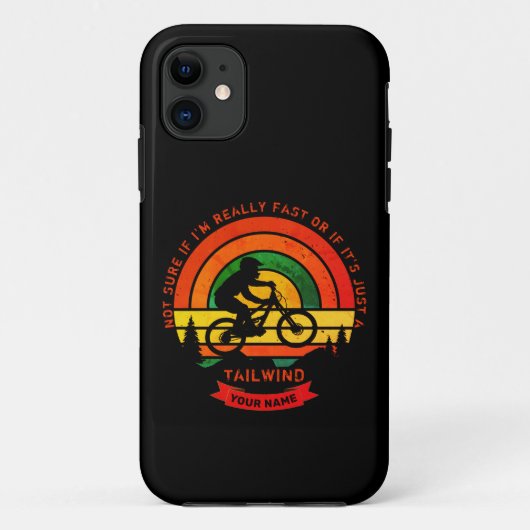 名前の変更すべての文字マウンテンバイクTailwind Case-Mate iPhoneケース (裏面)