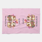 名前の変更すべての文字モルモットValentines + キッチンタオル (横)