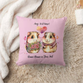 名前の変更すべての文字モルモットValentines + クッション (ブランケット)