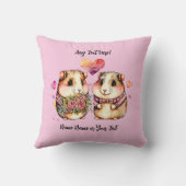 名前の変更すべての文字モルモットValentines + クッション (裏面)