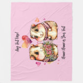 名前の変更すべての文字モルモットValentines + フリースブランケット (正面)