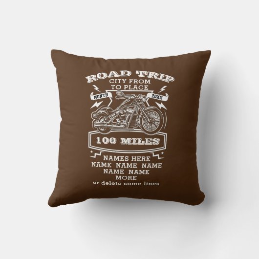 名前の変更すべての文字ロードトリップ20XXバイク クッション (裏面)