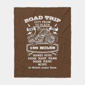 名前の変更すべての文字ロードトリップ20XXバイク フリースブランケット (正面)