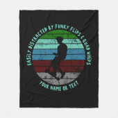 名前の変更すべての文字簡単に気を散らしたスクーター フリースブランケット (正面)