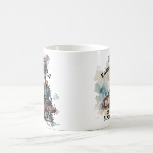 名前の変更すべての文字簡単に気を散らす蒸気 コーヒーマグカップ (中央)