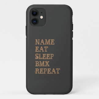名前の変更すべての文字食べスリープBMXリピート iPhone 11 ケース