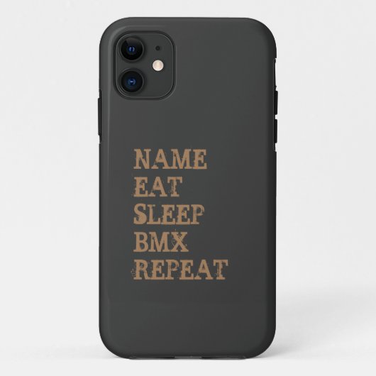 名前の変更すべての文字食べスリープBMXリピート Case-Mate iPhoneケース (裏面)