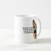名前の変更すべての文字、すべてのスナックあなたを見て コーヒーマグカップ (正面右)