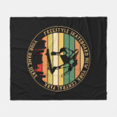 名前の変更すべて文字フリースタイルスケートボード フリースブランケット (正面(横))