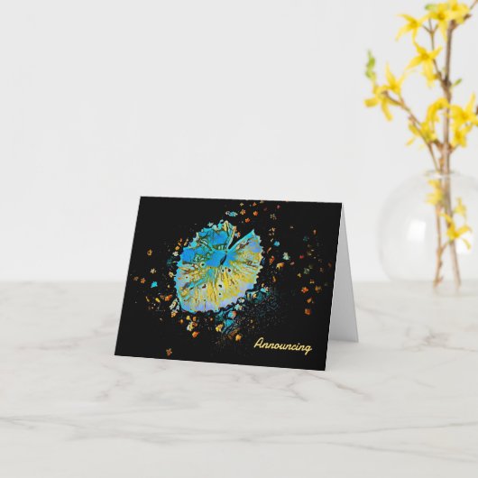 名前の変更の告知 カード (黄色い花)