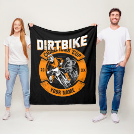 名前の変更の年ダートバイクチャンピオンズカップを追加 フリースブランケット