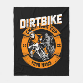 名前の変更の年ダートバイクチャンピオンズカップを追加 フリースブランケット