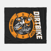 名前の変更の年ダートバイクチャンピオンズカップを追加 フリースブランケット (正面(横))