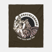 名前の変更の追加文字オートバイブラザフード フリースブランケット (正面)
