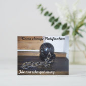 名前の変更はがき ポストカード (スタンド正面)