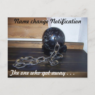 名前の変更はがき ポストカード