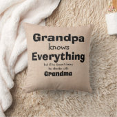 名前の変更グランドパすべてを知っている – おばあちゃん クッション (ブランケット)