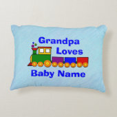 名前の変更グランドパワード、愛するベビートイトレイン アクセントクッション (裏面)