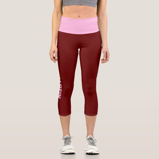 名前の変更レギンス-スタイルの個人用設定 カプリレギンス (正面)