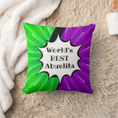 名前の変更ワールドアブ最高のリタグリーンパープル漫画 クッション (ブランケット)