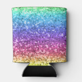 名前の変更任意の文字彼女は輝く虹を流した 缶クーラー (裏面)