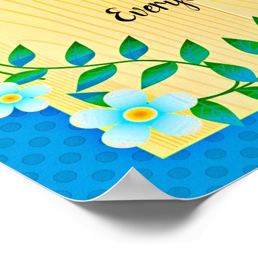 名前の変更彼女がルールの青い文字を流したすべてのフローラ ポスター (角)