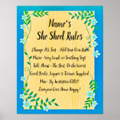 名前の変更彼女がルールの青い文字を流したすべてのフローラ ポスター (正面)