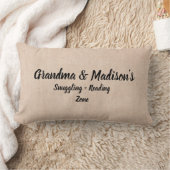 名前の変更文字おばあちゃん読ケドリングのゾーン ランバークッション (ブランケット)