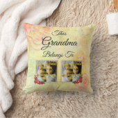 名前の変更文字この祖母は写真に属している クッション (ブランケット)