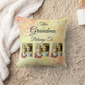 名前の変更文字この祖母は写真に属している クッション (ブランケット)