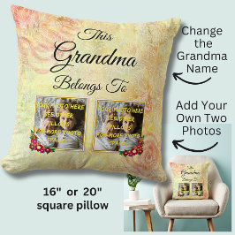 名前の変更文字この祖母は写真に属している クッション