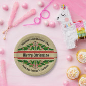 名前の変更文字クリスマス20xxホリー7" ペーパープレート (パーティー)