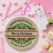 名前の変更文字クリスマス20xxホリー9" ペーパープレート (パーティー)