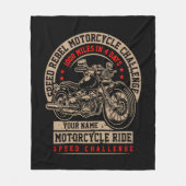 名前の変更文字スピード反乱挑戦旅行 フリースブランケット (正面)