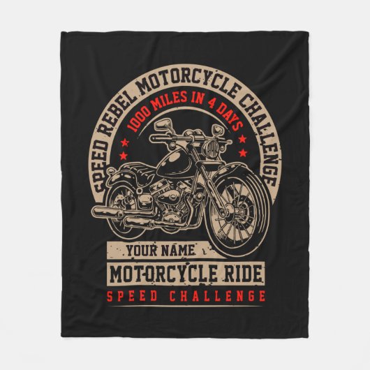 名前の変更文字スピード反乱挑戦旅行 フリースブランケット (正面)