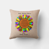 名前の変更文字ハグヒョウひまわりハグ クッション (裏面)