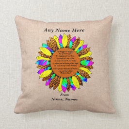 名前の変更文字ハグヒョウひまわりハグ クッション