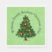 名前の変更文字一致するクリスマスツリー昼食会 スタンダードランチョンナプキン (正面)