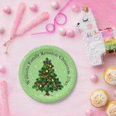 名前の変更文字一致するクリスマスツリー20xx 7" ペーパープレート (パーティー)