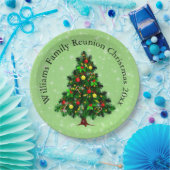 名前の変更文字一致するクリスマスツリー20xx 9" ペーパープレート (パーティー)