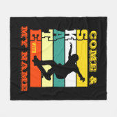 名前の変更文字来と自分の名前でスケートを追加 フリースブランケット (正面(横))