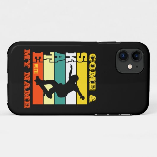 名前の変更文字来と自分の名前でスケートを追加 Case-Mate iPhoneケース (裏面(横))