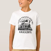 名前の変更文字私はスチームトレイン&私のおじいちゃん Tシャツ (正面)