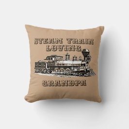 名前の変更文字蒸気列車愛おじいちゃんT クッション