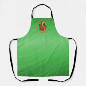 名前の変更文字赤い緑のクリスマスエプロン エプロン (正面)